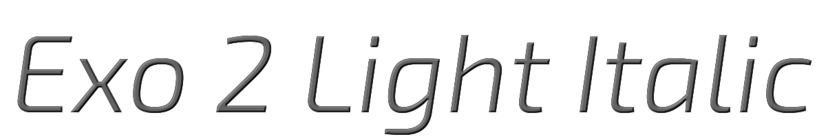 Exo 2 Light Italic 