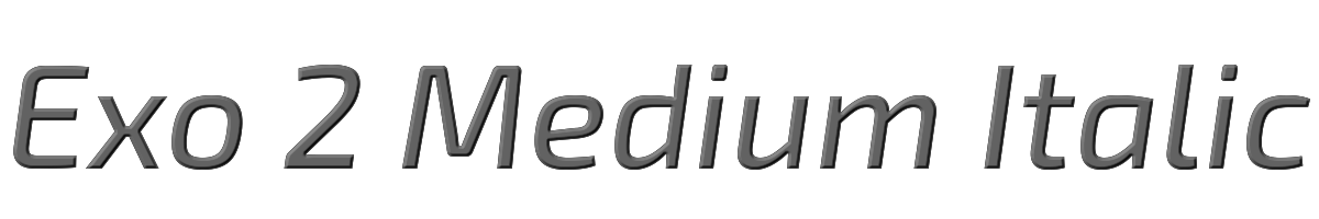 Exo 2 Medium Italic 