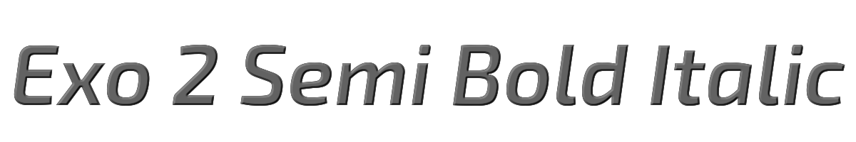 Exo 2 Semi Bold Italic 