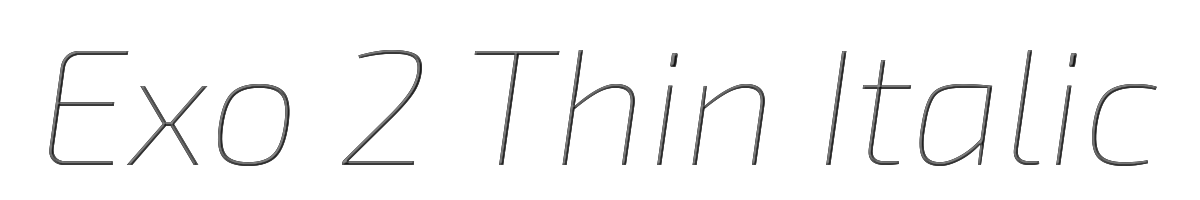 Exo 2 Thin Italic 