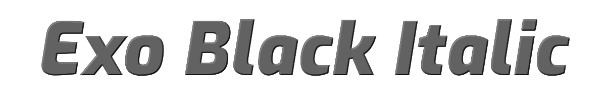 Exo Black Italic 
