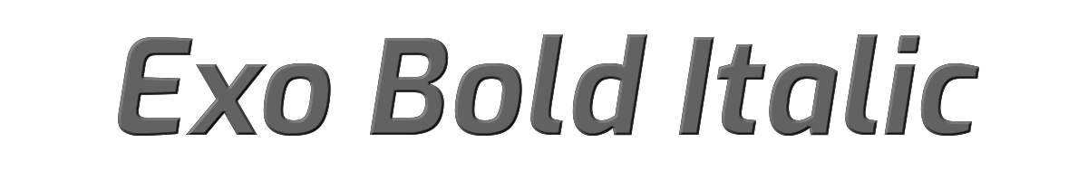 Exo Bold Italic 