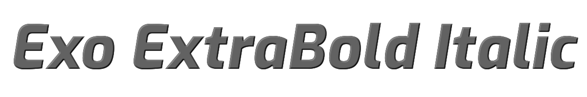 Exo ExtraBold Italic 