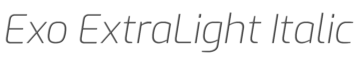 Exo ExtraLight Italic 