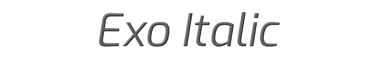 Exo Italic 