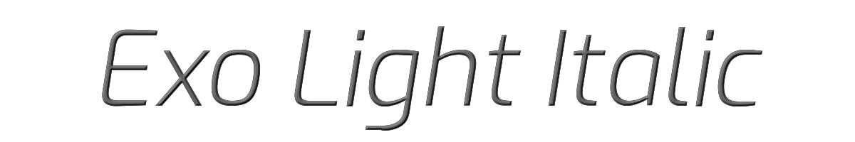 Exo Light Italic 