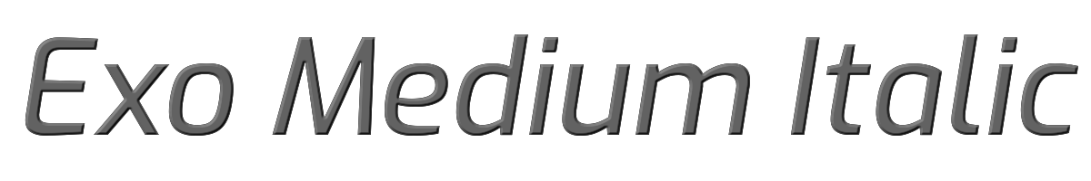 Exo Medium Italic 