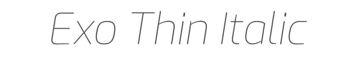 Exo Thin Italic 