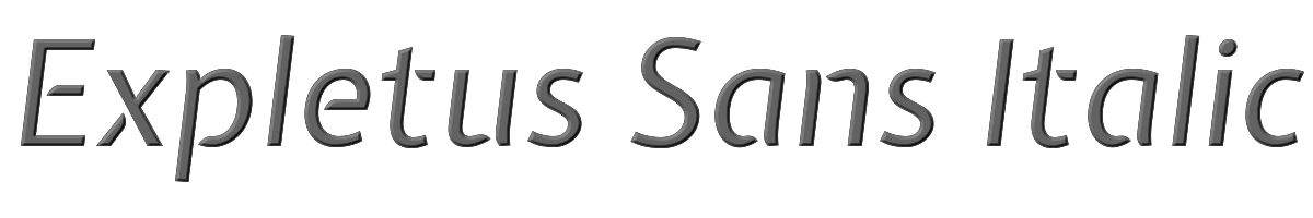 Expletus Sans Italic 