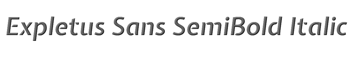 Expletus Sans SemiBold Italic 