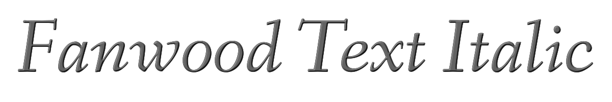 Fanwood Text Italic 