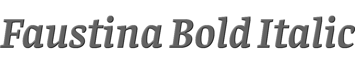 Faustina Bold Italic 
