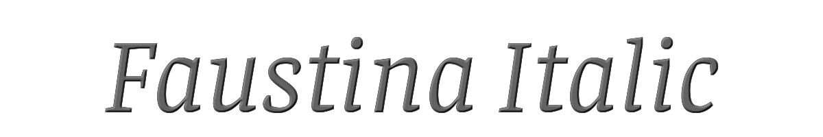 Faustina Italic 