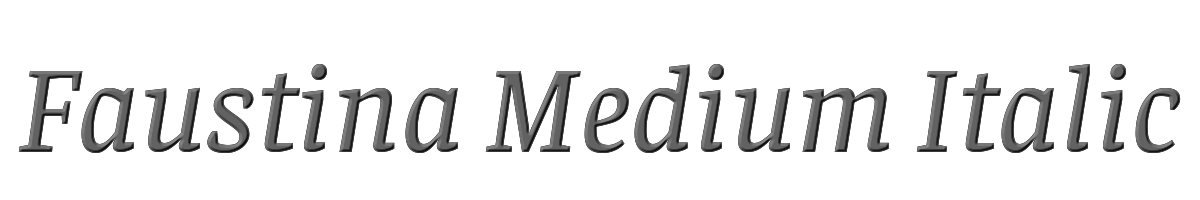 Faustina Medium Italic 