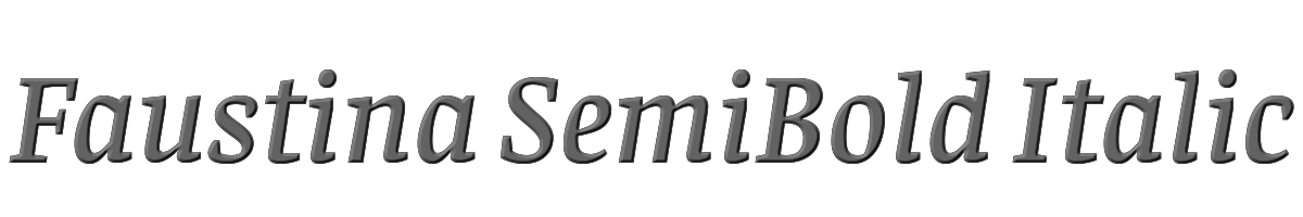 Faustina SemiBold Italic 