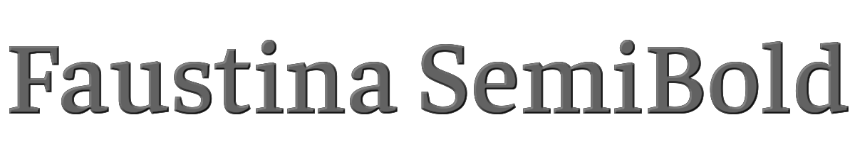 Faustina SemiBold 
