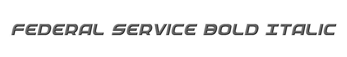 Federal Service Bold Italic 