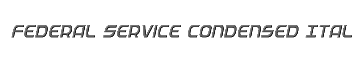 Federal Service Condensed Italic 