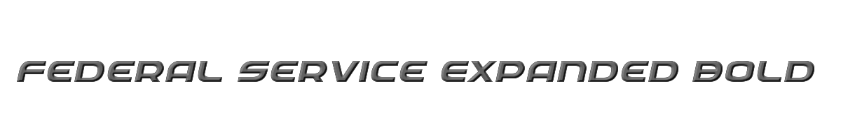 Federal Service Expanded Bold Italic 