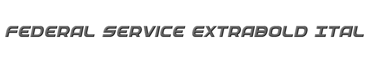 Federal Service ExtraBold Italic 