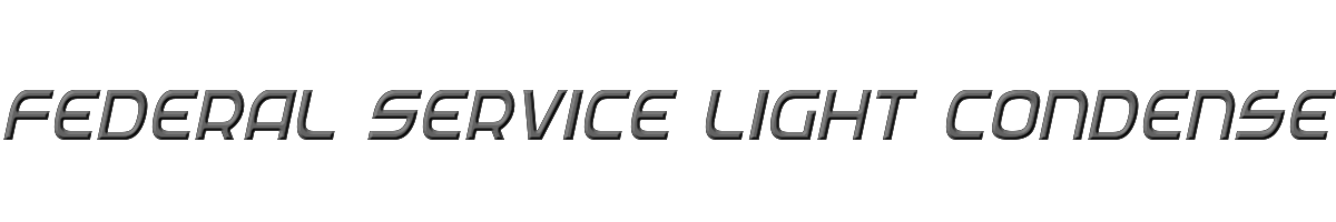 Federal Service Light Condensed Italic 