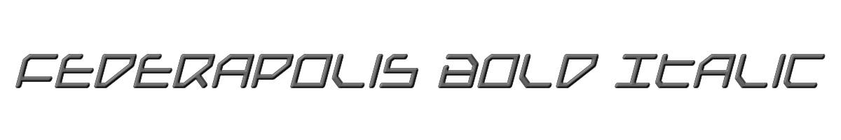 Federapolis Bold Italic 