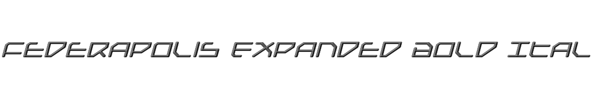 Federapolis Expanded Bold Italic 