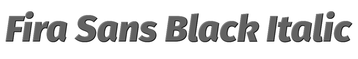Fira Sans Black Italic 