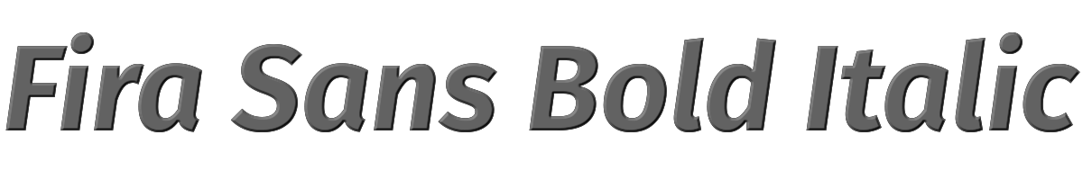 Fira Sans Bold Italic 
