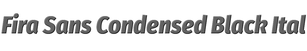 Fira Sans Condensed Black Italic 