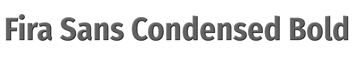 Fira Sans Condensed Bold 