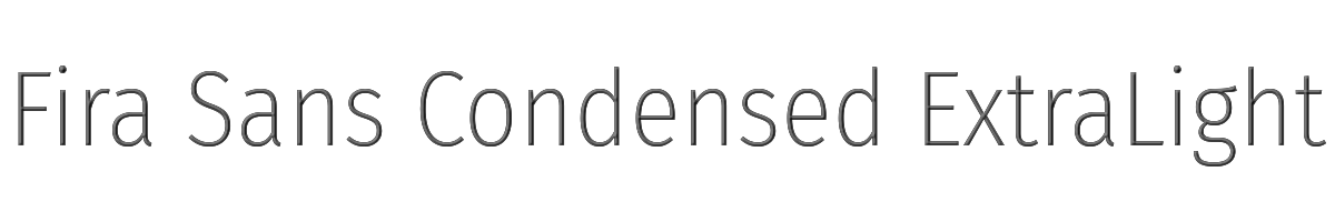 Fira Sans Condensed ExtraLight 