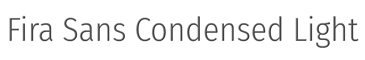 Fira Sans Condensed Light 