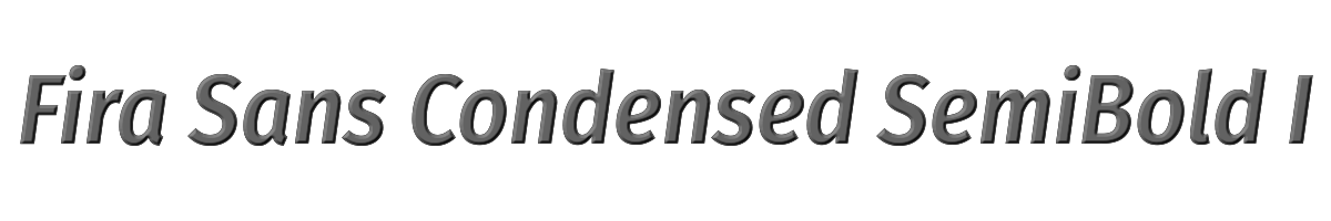 Fira Sans Condensed SemiBold Italic 