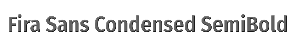 Fira Sans Condensed SemiBold 