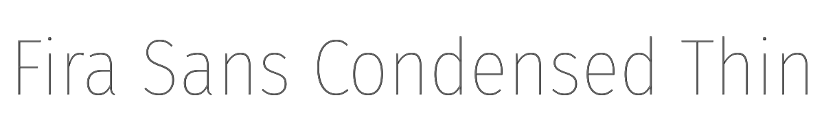 Fira Sans Condensed Thin 