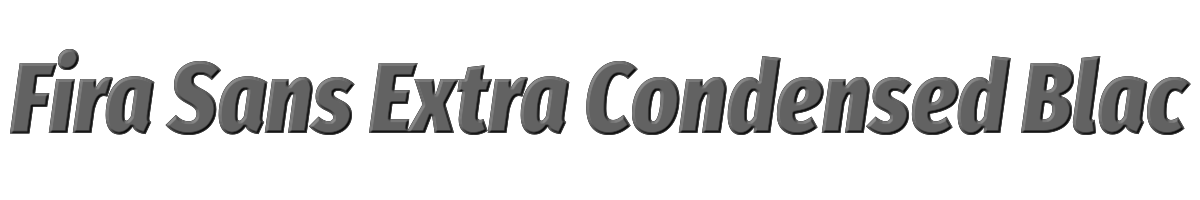 Fira Sans Extra Condensed Black Italic 