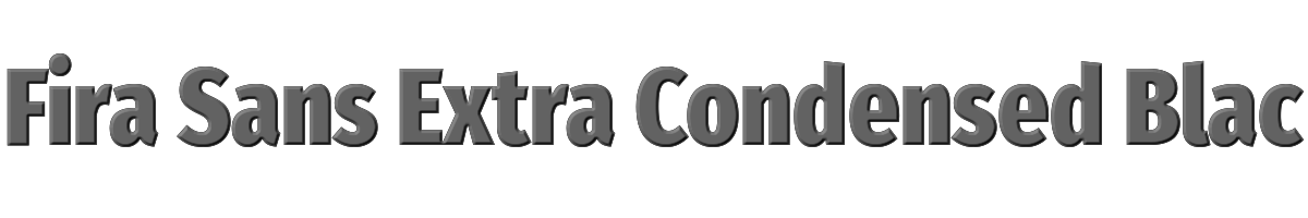 Fira Sans Extra Condensed Black 