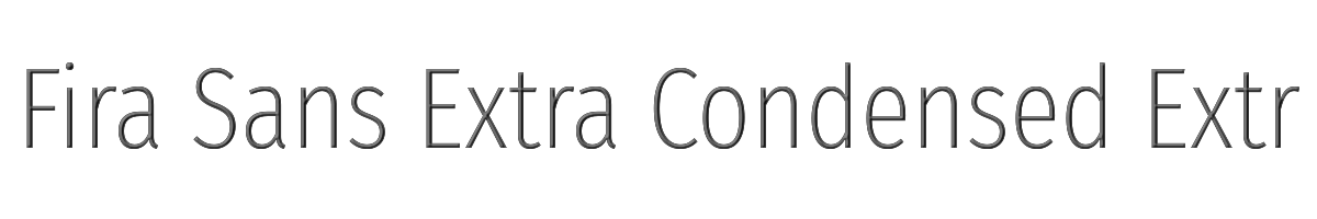 Fira Sans Extra Condensed ExtraLight 