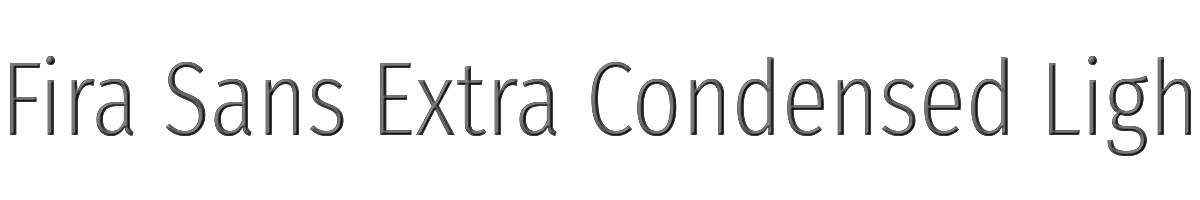 Fira Sans Extra Condensed Light 