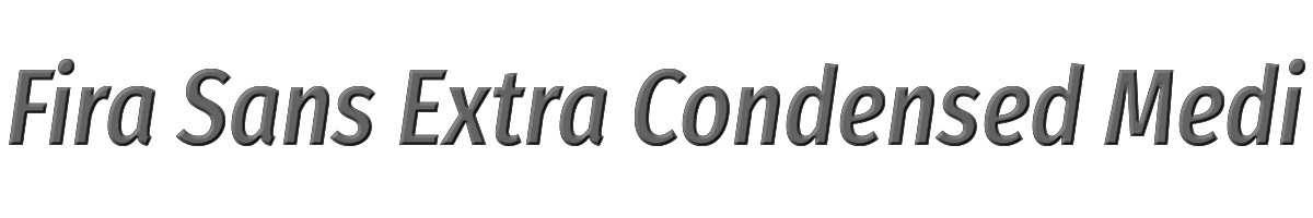 Fira Sans Extra Condensed Medium Italic 