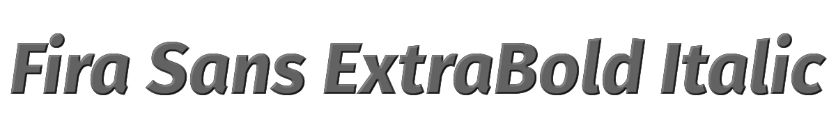 Fira Sans ExtraBold Italic 