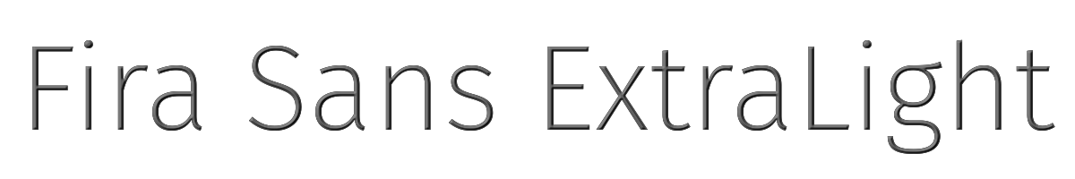 Fira Sans ExtraLight 