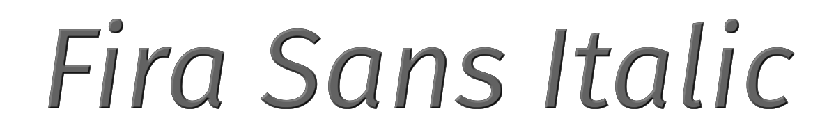 Fira Sans Italic 
