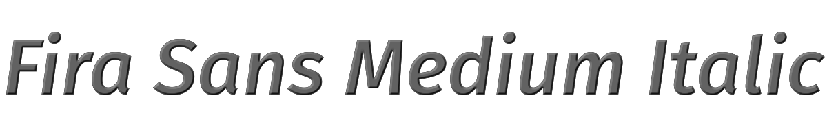 Fira Sans Medium Italic 