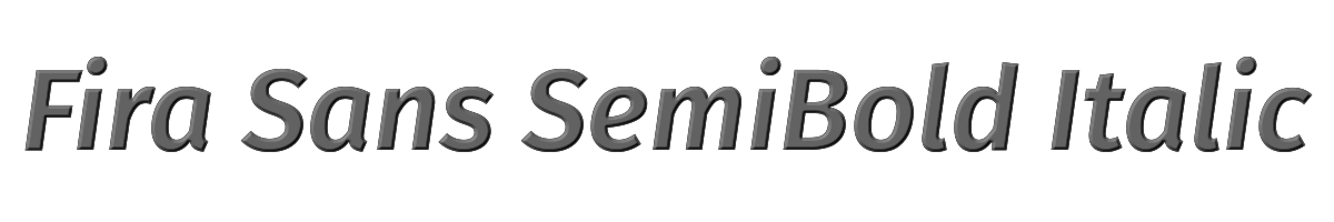 Fira Sans SemiBold Italic 