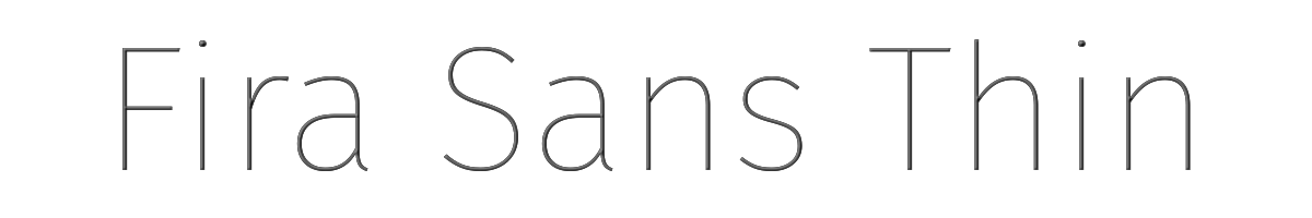 Fira Sans Thin 