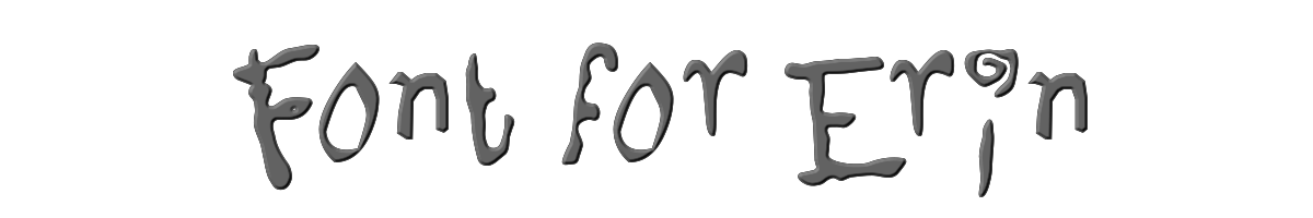Font for Erin 