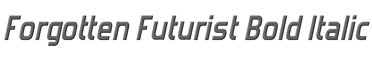 Forgotten Futurist Bold Italic 