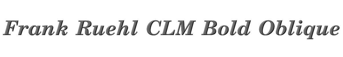 Frank Ruehl CLM Bold Oblique 